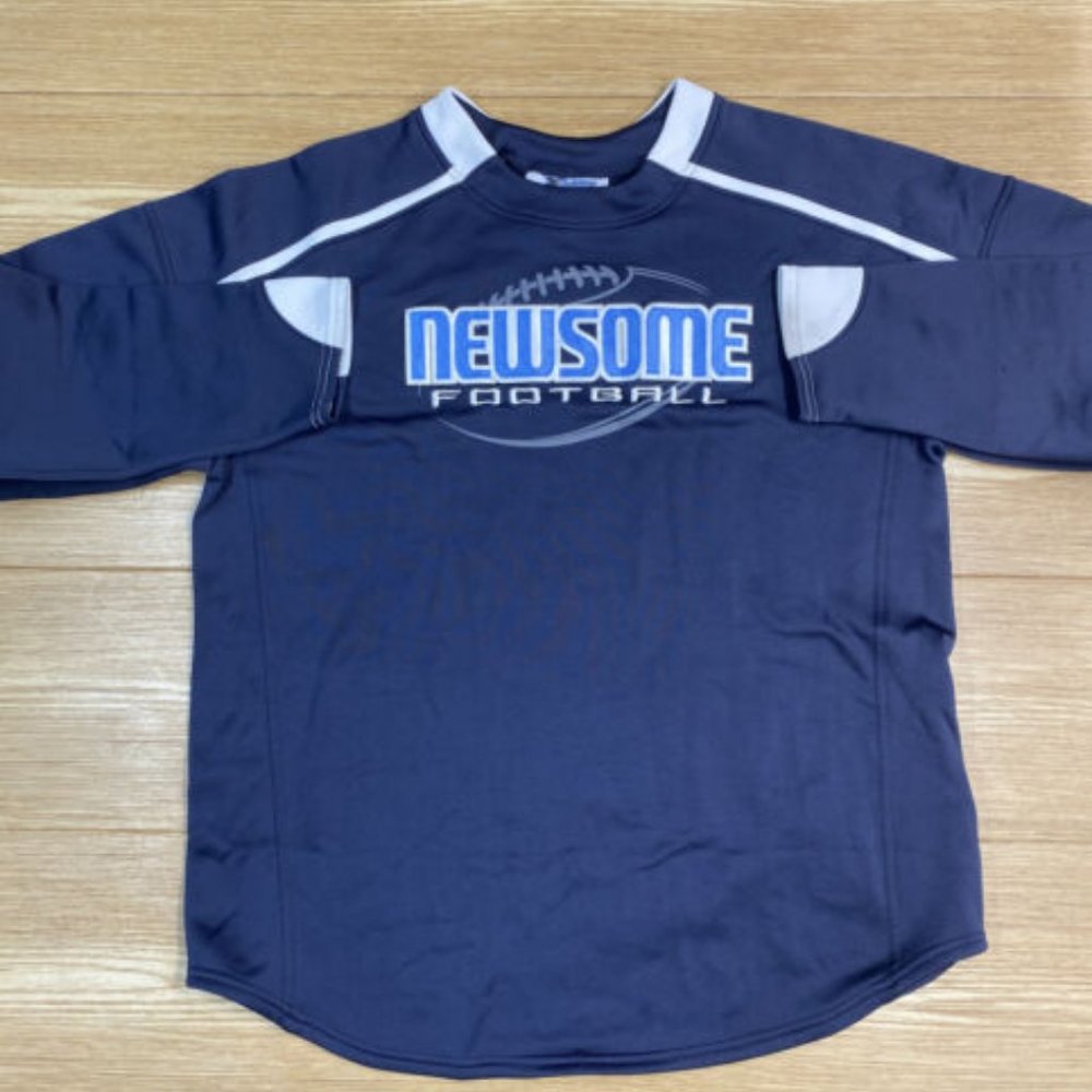 Men's Fleeced Sweatshirt Size L Newsome Wolves Football Training Pullover